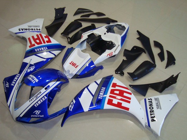 2009-2011 Yamaha YZF R1 Motorcycle Fairings - White Blue Red Fiat UK