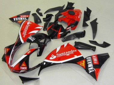 2009-2011 Yamaha YZF R1 Motorcycle Fairings - Red Black White Santander Fimer UK