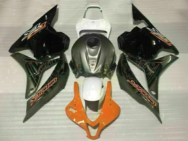 2009-2012 Honda CBR600RR Motorcycle Fairings - White Orange Glossy Black UK