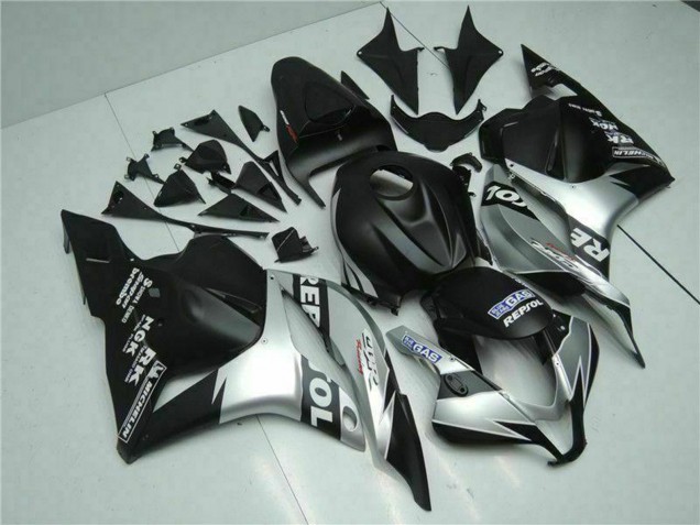 2009-2012 Honda CBR600RR Motorcycle Fairings - Silver Matte Black Repsol UK
