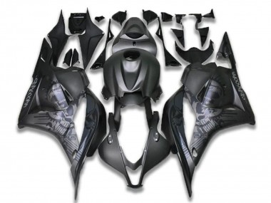 2009-2012 Honda CBR600RR Motorcycle Fairings - Black Grey Skull UK