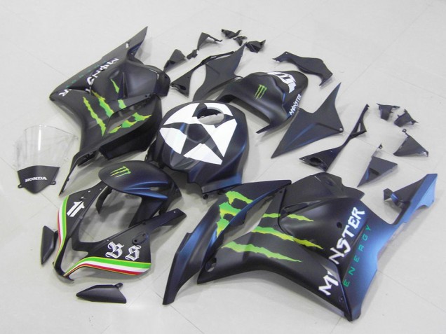 2009-2012 Honda CBR600RR Motorcycle Fairings - Matte Black Blue Green Monster UK