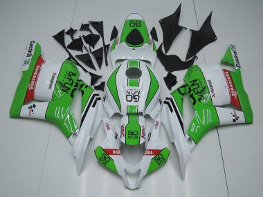 2009-2012 Honda CBR600RR Motorcycle Fairings - White Green Red Go Fun UK