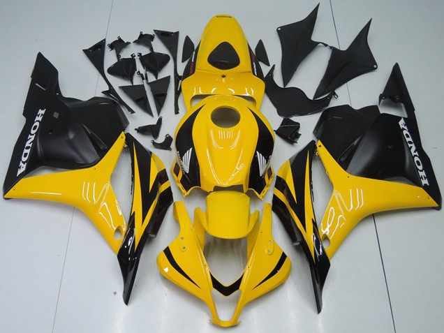 2009-2012 Honda CBR600RR Motorcycle Fairings - Yellow Matte Black UK