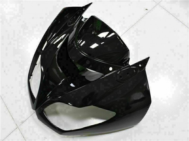 2009-2012 Kawasaki ZX6R Motorcycle Fairings - Glossy Black White Ninja UK