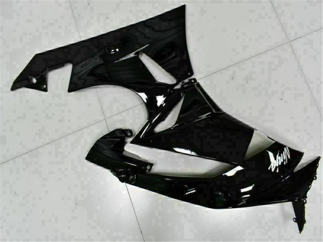 2009-2012 Kawasaki ZX6R Motorcycle Fairings - Glossy Black White Ninja UK