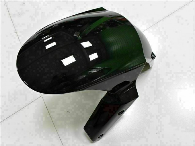 2009-2012 Kawasaki ZX6R Motorcycle Fairings - Glossy Black White Ninja UK
