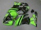 2009-2012 Kawasaki ZX6R Motorcycle Fairings - Green Glossy Black Elf Touch4 Bridgestone UK