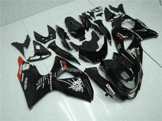 2009-2016 Suzuki GSXR 1000 Motorcycle Fairings - Glossy Black Red Beacon Motul UK