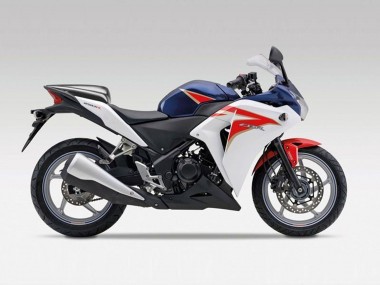 2011-2015 Honda CBR250RR Motorcycle Fairings - White Red Dark Blue Stripe UK
