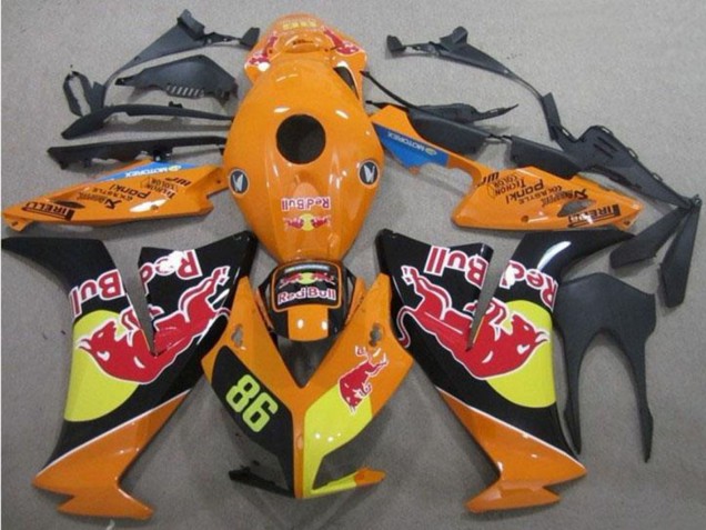 2012-2016 Honda CBR1000RR Motorcycle Fairings - Orange Yellow Glossy Black Red Bull 86 UK