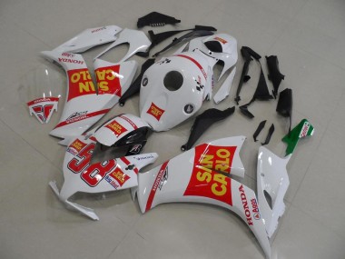 2012-2016 Honda CBR1000RR Motorcycle Fairing - White Red Yellow San Carlo UK