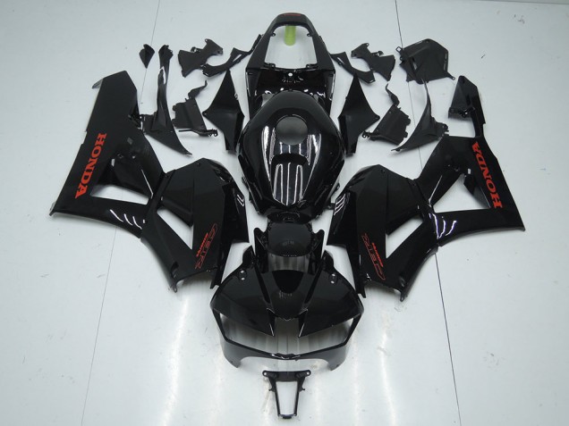 2013-2023 Honda CBR600RR Motorcycle Fairings - Glossy Black Red Decals UK