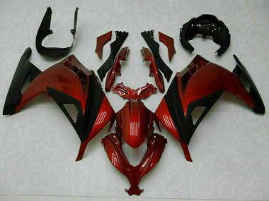 2013-2024 Kawasaki Ninja 300 EX300R Motorcycle Fairings - Red Black UK