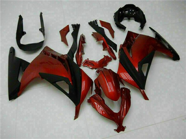 2013-2024 Kawasaki Ninja 300 EX300R Motorcycle Fairings - Red Black UK