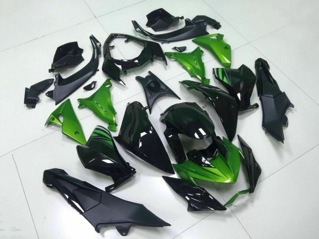 2013-2018 Kawasaki Z800 Motorcycle Fairing - Green Glossy Black UK