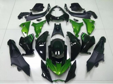 2013-2018 Kawasaki Z800 Motorcycle Fairing - Green Glossy Black UK