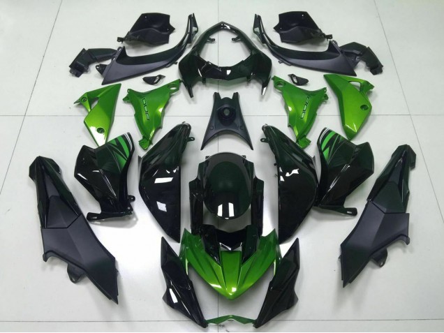 2013-2018 Kawasaki Z800 Motorcycle Fairing - Green Glossy Black UK