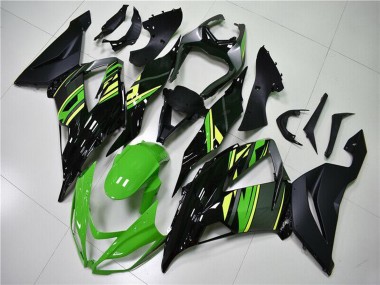 2013-2018 Kawasaki ZX6R Motorcycle Fairings - Green Yellow Glossy Black Matte Black UK