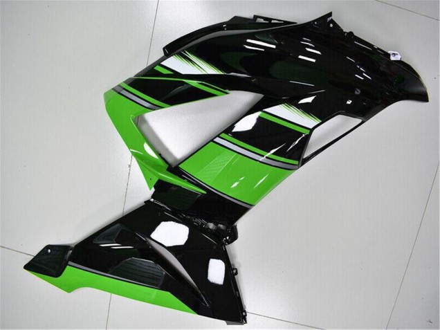 2013-2018 Kawasaki ZX6R Bike Fairings - Green Glossy Black UK