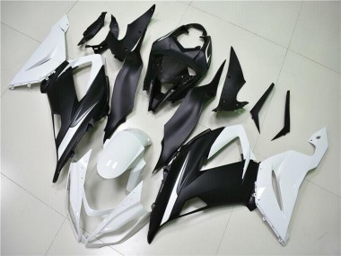 2013-2018 Kawasaki ZX6R Abs Fairings - White Matte Black UK