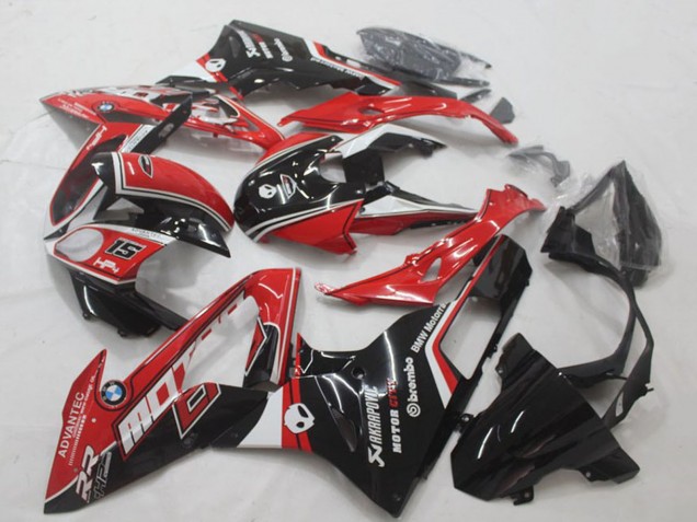 2015-2016 BMW S1000RR Motorcycle Fairing - White Red Glossy Black UK