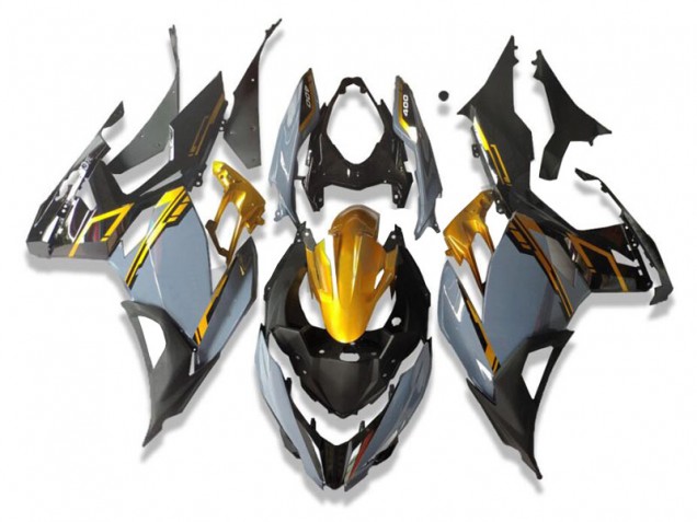 2018-2024 Kawasaki EX400 Motorcycle Fairings - Gold Nardo Grey Black UK