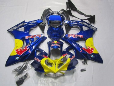 2009-2014 BMW S1000RR Motorcycle Fairings - Blue Yellow Red Bull UK