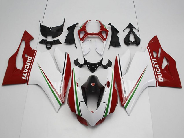 2011-2014 Ducati 1199 Bike Fairings - White Red Black Green UK