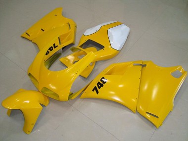 1993-2005 Ducati 748 Motorcycle Fairing - White Yellow UK