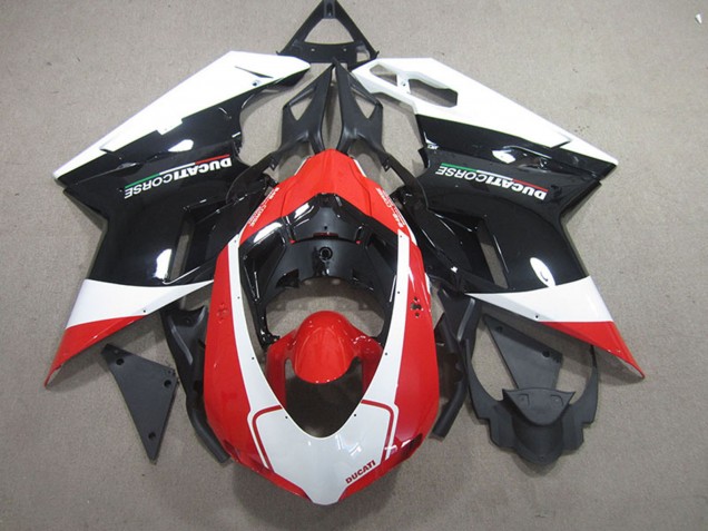 2007-2014 Ducati 848 1098 1198 Bike Fairings - White Red Glossy Black UK