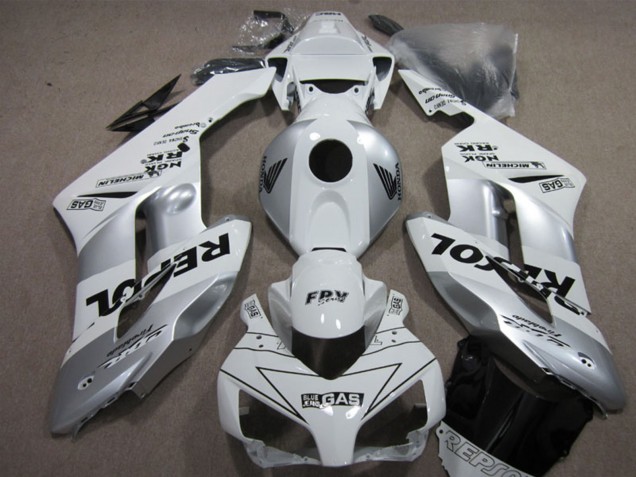 2004-2005 Honda CBR1000RR Motorcycle Fairing Kits - White Silver Black Repsol UK