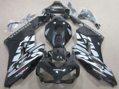 2004-2005 Honda CBR1000RR Motorcycle Fairings - Glossy Black Silver UK