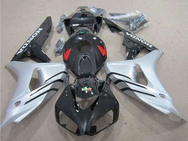 2006-2007 Honda CBR1000RR Bike Fairings - Silver Glossy Black UK