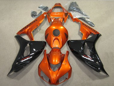 2006-2007 Honda CBR1000RR Motorcycle Fairings - Orange Glossy Black UK