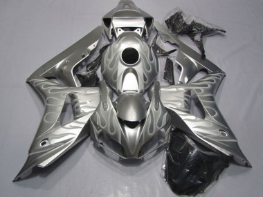 2006-2007 Honda CBR1000RR Motorcycle Fairings - Silver White Flame UK