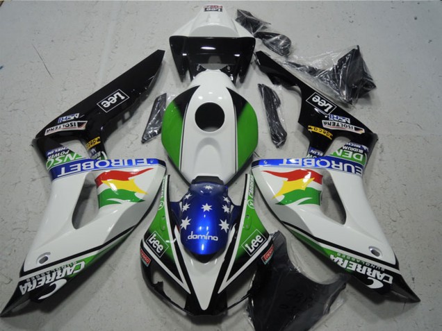 2006-2007 Honda CBR1000RR Motorcycle Fairings - White Green Red Yellow Blue Glossy Black Carrera EuroBet Lee UK