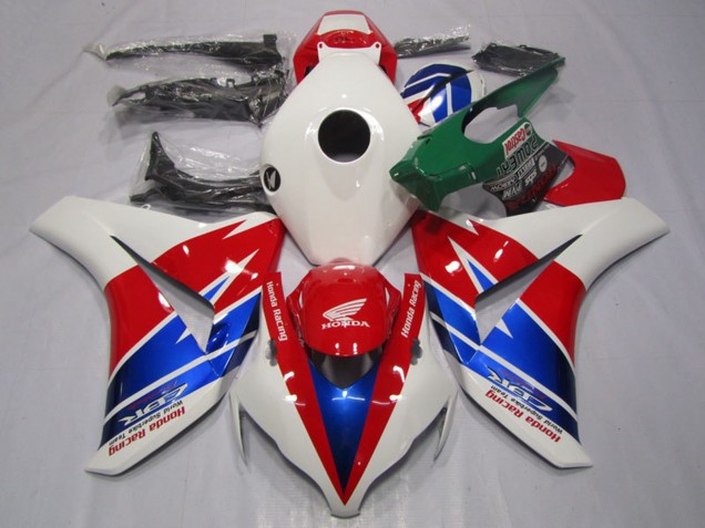 2008-2011 Honda CBR1000RR Motorcycle Fairings - White Red Blue Racing UK