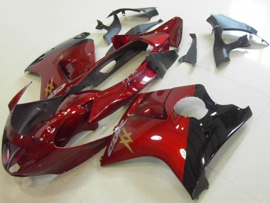 1996-2007 Honda CBR1100XX Blackbird Motorcycle Fairings - Candy Red Glossy Black UK