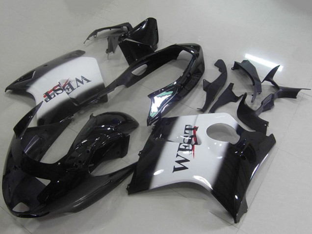 1996-2007 Honda CBR1100XX Blackbird Abs Motorcycle Fairings - Glossy Black White West UK