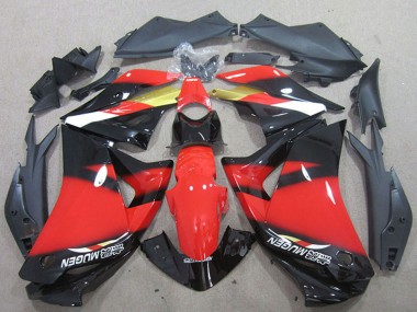 2011-2016 Honda CBR125R Motorcycle Fairings - Red Gold Glossy Black UK