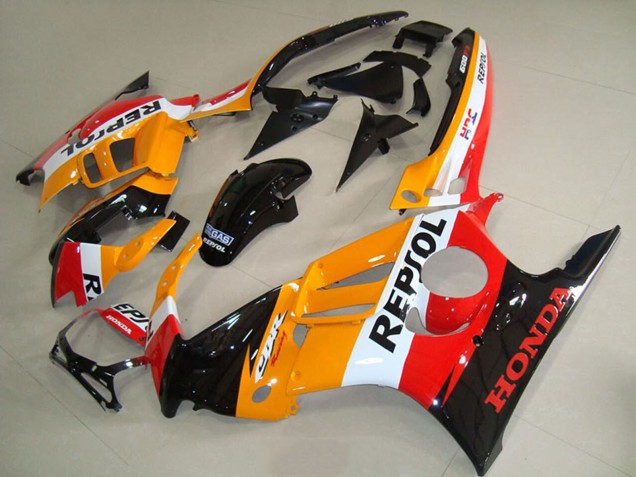 1995-1996 Honda CBR600 F3 Motorcycle Fairings - Orange White Glossy Black Repsol UK