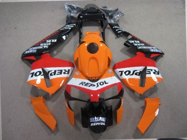 2003-2004 Honda CBR600RR Bike Fairings - Orange White Red Glossy Black Repsol UK