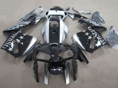 2005-2006 Honda CBR600RR Motorcycle Fairings - Glossy Black Silver SevenStars UK