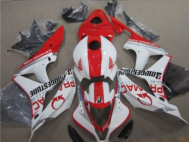 2007-2008 Honda CBR600RR Motorcycle Fairings - White Red Pramac Bridgestone UK