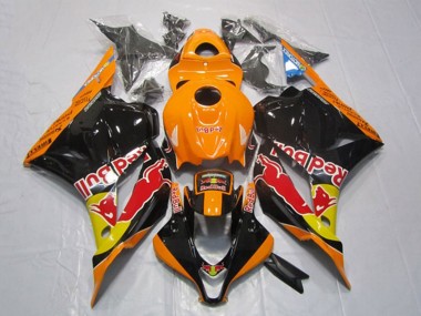 2009-2012 Honda CBR600RR Motorcycle Fairings - Orange Yellow Glossy Black Red Bull UK