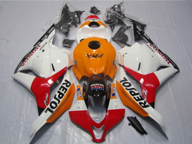 2009-2012 Honda CBR600RR Motorcycle Fairings Kits - Orange White Red Glossy Black Repsol UK