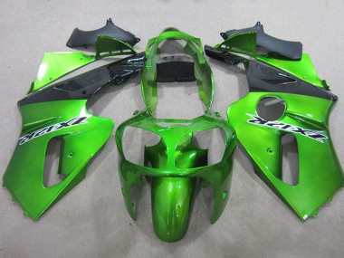 2000-2001 Kawasaki ZX12R Motorcycle Fairings - Green Matte Black UK