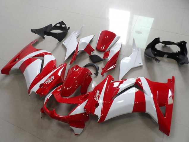2008-2012 Kawasaki ZX250R Motorcycle Fairings - White Red UK