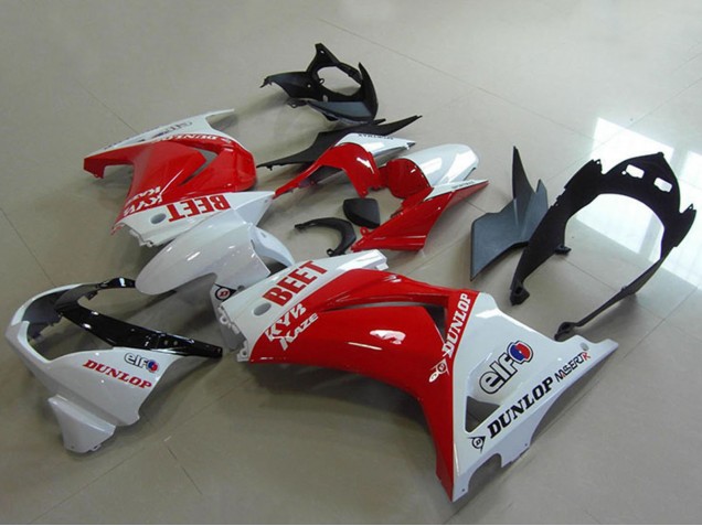 2008-2012 Kawasaki ZX250R Motorcycle Fairings - White Red BEET UK